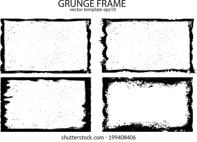 Grunge frame set. vector template