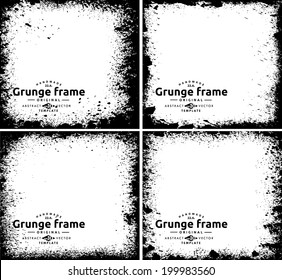 Grunge frame set. vector template