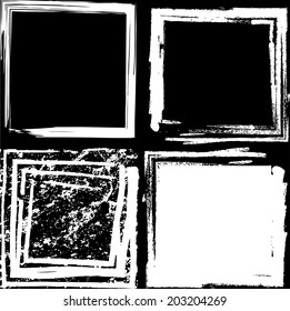 Grunge frame set. vector template