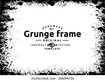 Grunge frame set. vector template