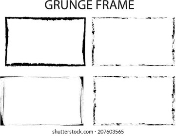 Grunge frame set. vector template