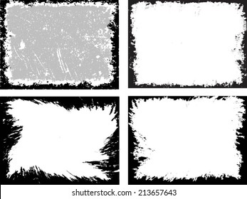 Grunge frame set. vector template