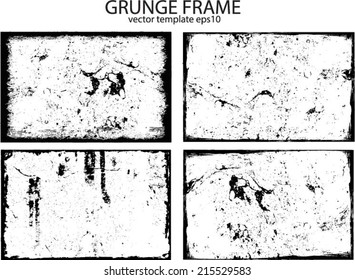 Grunge frame set. vector template