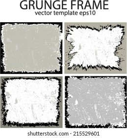 Grunge frame set. vector template