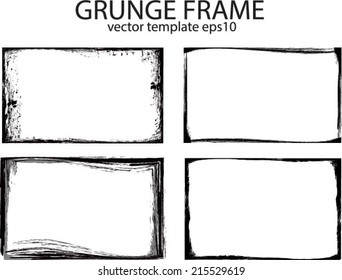 Grunge frame set. vector template