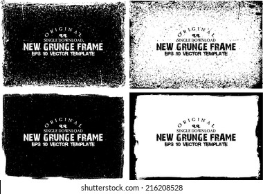 Grunge frame set. vector template