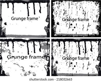 Grunge frame set. vector template