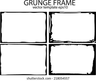 Grunge frame set. vector template