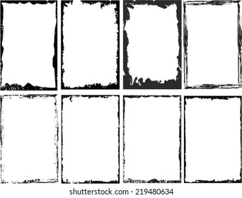 Grunge frame set. vector template