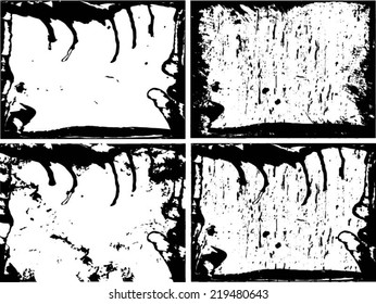 Grunge frame set. vector template