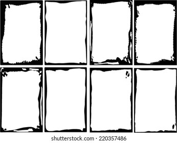 Grunge frame set. vector template