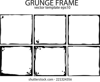 Grunge frame set. vector template