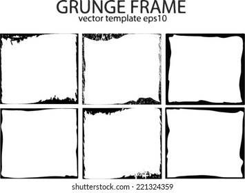 Grunge frame set. vector template