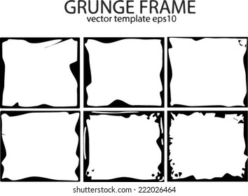 Grunge frame set. vector template
