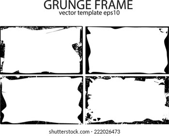 Grunge frame set. vector template