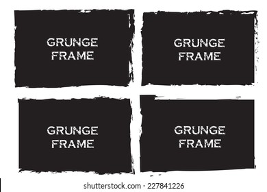 Grunge frame set. Vector template.