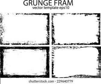 Grunge frame set. vector template