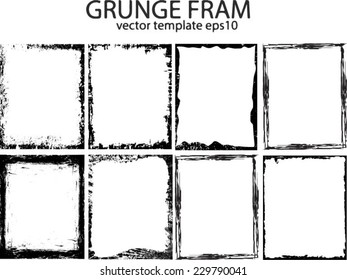 Grunge frame set. vector template