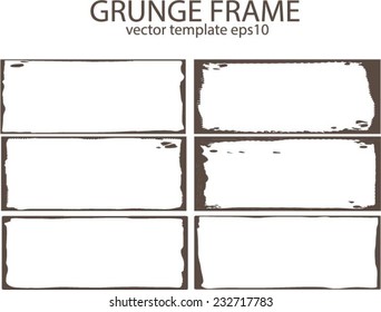 Grunge frame set. vector template