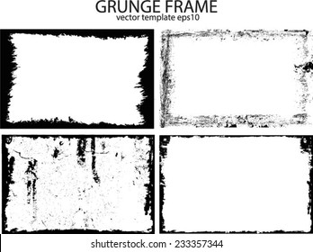 Grunge frame set. vector template 