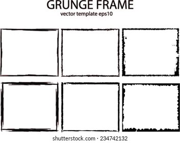 Grunge frame set. vector template