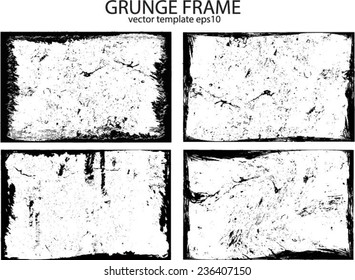 Grunge frame set. vector template 