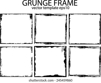 Grunge frame set. vector template 