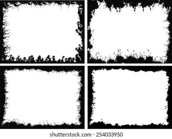 Grunge frame set. vector template