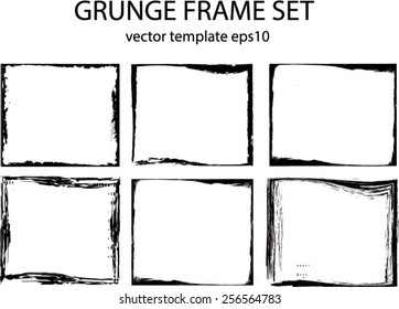 Grunge frame set. vector template