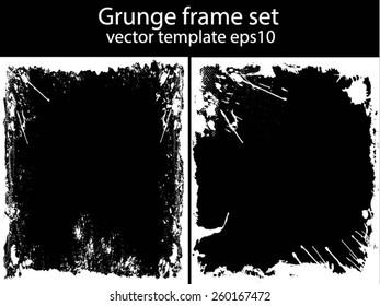Grunge frame set. vector template