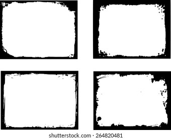 Grunge frame set. vector template