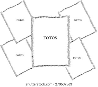 Grunge frame set. vector template
