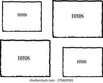 Grunge frame set. vector template
