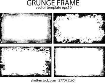Grunge frame set. vector template