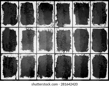 Grunge frame set. vector template on chalkboard 