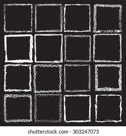 Grunge frame set. vector template