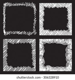 Grunge frame set. vector template
