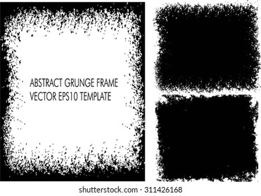 Grunge frame set. vector template