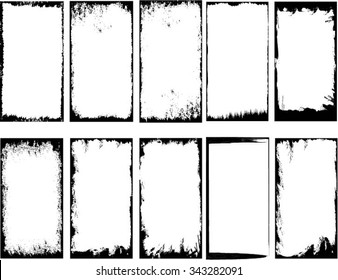 Grunge frame set. vector template