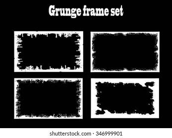 Grunge frame set. vector template