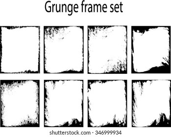 Grunge frame set. vector template