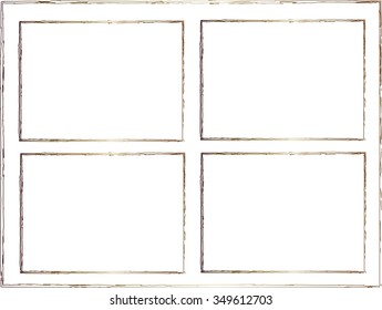 Grunge frame set vector template Metal 