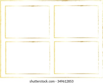 Grunge frame set vector template Metal 