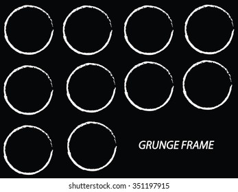 Grunge frame set vector template