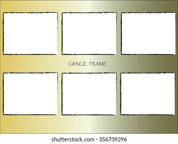 Grunge frame set vector template