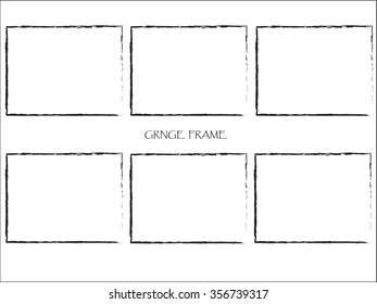 Grunge frame set vector template