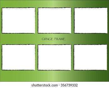 Grunge frame set vector template