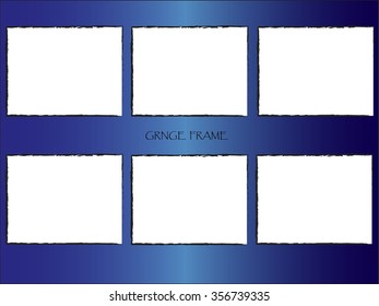 Grunge frame set vector template