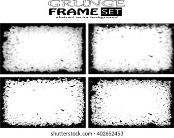 Grunge frame set. vector template