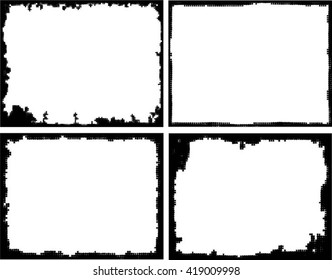 Grunge frame set. vector template